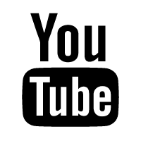 Black youtube icon