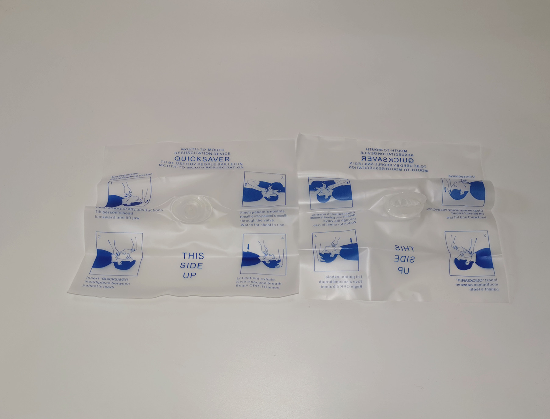 CPR Face Shield Raised Mouthpiece Type